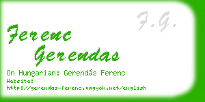 ferenc gerendas business card