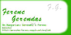 ferenc gerendas business card